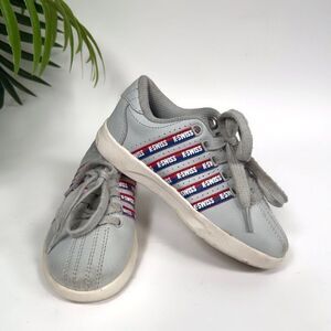 Boys K-Swiss Gray Casual Streetwear Low Top Varsity Sneakers Tennis Shoes / 11